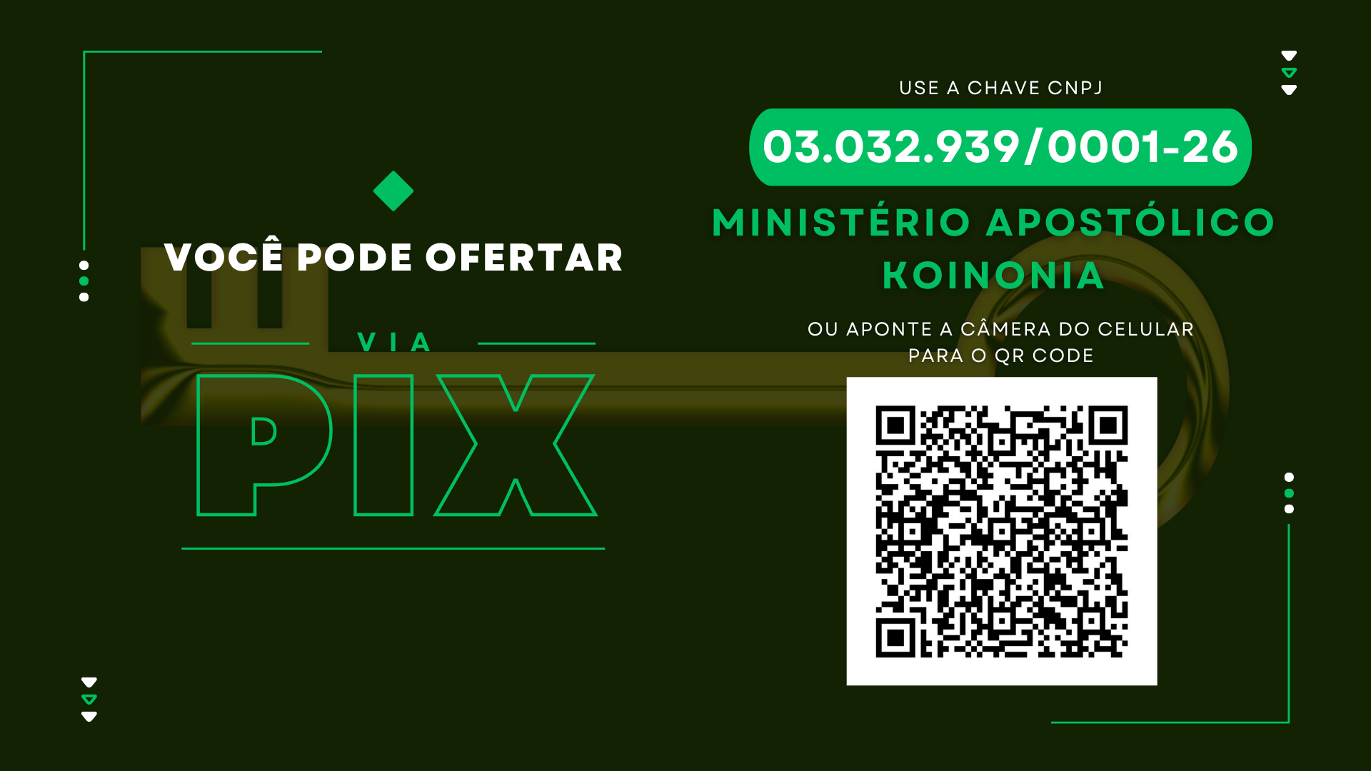 OFERTA PIX QR CODE KOINONIA